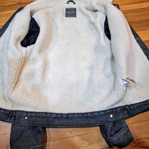 Primark Denim and Fleece Jacket Sherpa Lined  Xs - Picture 4 of 5